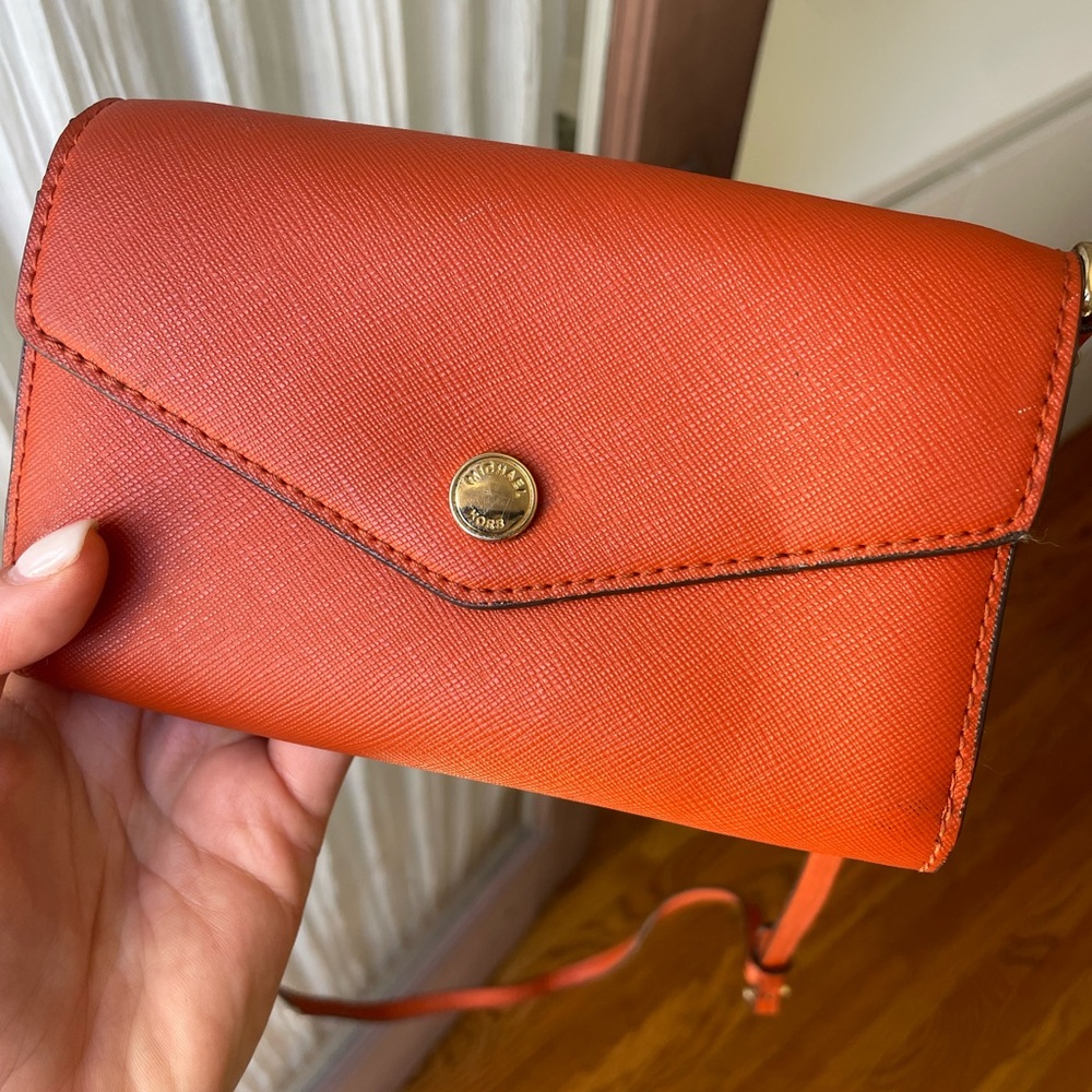 Michael Kors Orange Wristlet Clutch